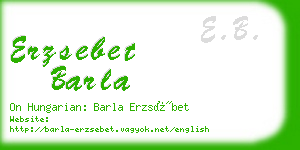 erzsebet barla business card